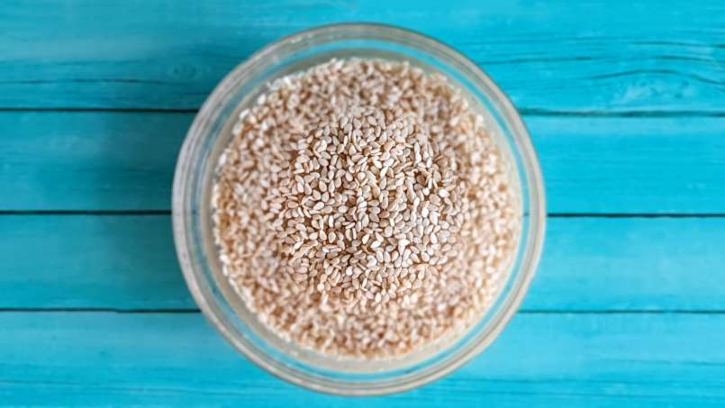 Obyčejná neslazená bílá sezamová pasta tahini, foto 4
